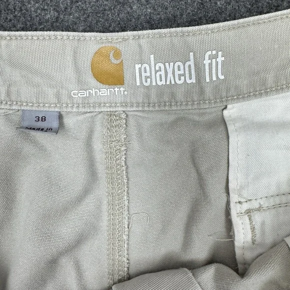 Carhartt Cargo Shorts 38 Relaxed Fit Khaki Work Utility Casual - Picture 2 of 8